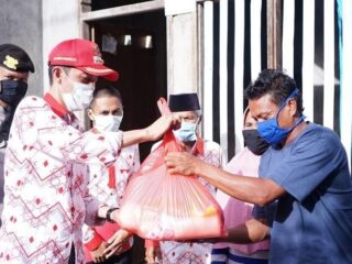 Pemkab Bolsel Salurkan Bantuan Bahan Pokok ke 32.816 Jiwa