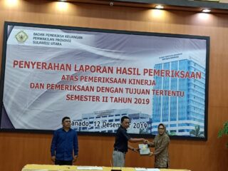 Wali Kota Kotamobagu Terima LHP Pemeriksaan Kinerja