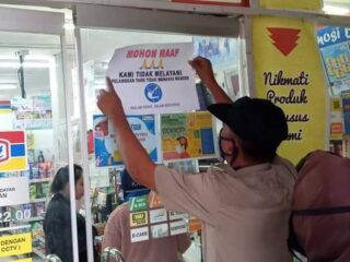 Pengunjung Alfamart dan Indomaret Wajib Pakai Masker