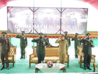 Wali Kota Kotamobagu Tatong Bara Ikuti Upacara HUT TNI ke 75