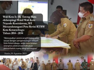 Wali Kota Tandatangani Peta Revisi RTRW Kotamobagu