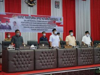 Wakil Wali Kota Kotamobagu Hadiri Rapat Paripurna Pembicaraan Tingkat I APBD Perubahan Tahun 2021