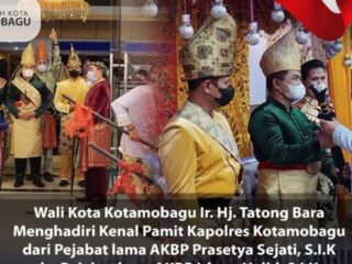 Wali Kota Tatong Bara Hadiri Kenal Pamit Kapolres Kotamobagu