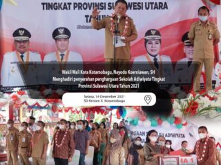 Wawali Nayodo Hadiri Penyerahan Penghargaan Adiwiyata Tingkat Provinsi Sulut