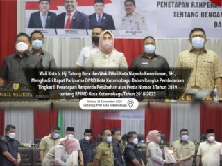 Wali Kota Tatong Bara Hadiri Paripurna Ranperda RPJMD 2018-2023