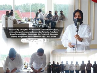 Wali Kota Kotamobagu dan Bupati Boltim Tanda Tangani Kesepakatan Kerja Sama