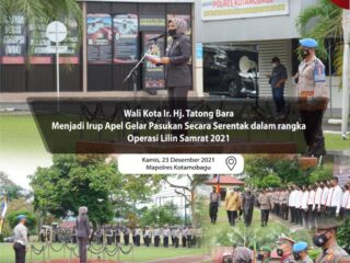 Wali Kota Tatong Bara Pimpin Apel Gelar Pasukan Operasi Lilin Samrat