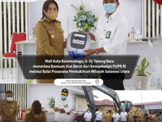 Wali Kota Tatong Bara Terima Terima Alat Berat dari Kementerian PUPR