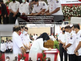 Wali Kota dan Wakil Wali Kota Kotamobagu Ikuti Rapat Kerja Bersama Gubernur