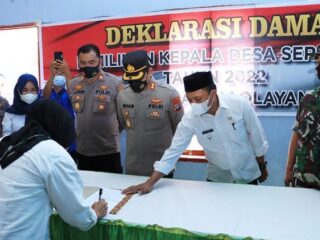 Kapolres Kotamobagu Hadiri Deklarasi Damai Calon Sangadi