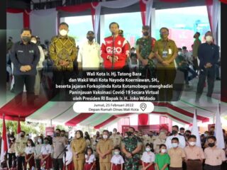 Presiden Jokowi Pantau Vaksinasi Masal Pemkot Kotamobagu