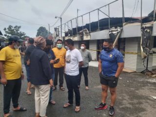 Bupati Boltim Tinjau Langsung Bangunan Mapolres Kotamobagu yang Terbakar