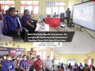 Wawali Nayodo Hadiri Pembukaan UKK Siswa SMK Kelas XII se- Sulut