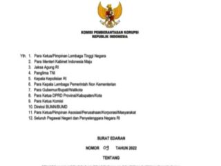 Inspektorat Boltim Terima Surat Edaran dari KPK RI