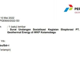 Besok PT. Pertamina Geothermal Energy Kunjungi Boltim