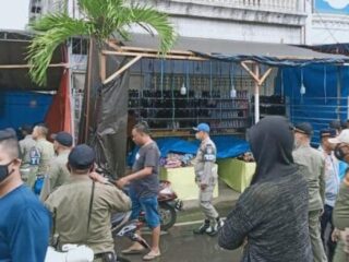 Dinas Pol-PP Kotamobagu Minta Pedagang Tidak Dirikan Kanopi di Jalan Kartini