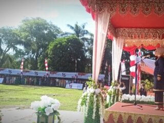Wali Kota Tatong Bara Pimpin Upacara HUT Kota Kotamobagu Ke-15