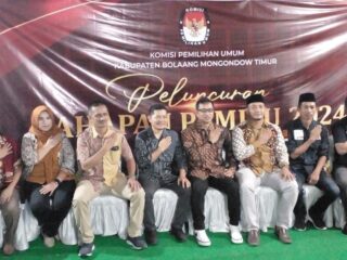 KPU Boltim Ikuti Peluncuran Tahapan Pemilu 2024 Serentak