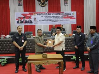 Wawali Kotamobagu Hadiri Rapat Paripurna LKPJ Wali Kota Tahun 2021