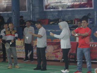 Wali Kota Kotamobagu Buka Kegiatan Open Tournament Badminton Kapolres CUP 2022