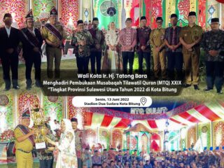 Wali Kota Kotamobagu Hadiri Pembukaan MTQ XXIX Tingkat Provinsi Sulut
