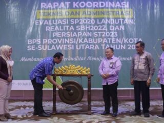 Rapat Koordinasi Teknis dan Administrasi BPS Sulut Dibuka Sekretaris Kota Kotamobagu