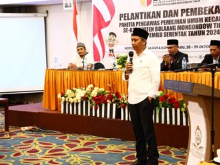 Panwascam Boltim Terima Wejangan dari Bupati Sachrul
