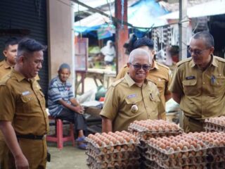 TPID Monitoring Harga Bapok di Pasar Rakyat Boroko