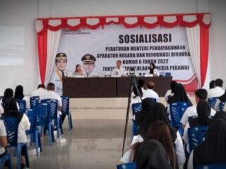 Pemkot Kotamobagu Gelar Sosialisasi Pengelolaan Kinerja Pegawai