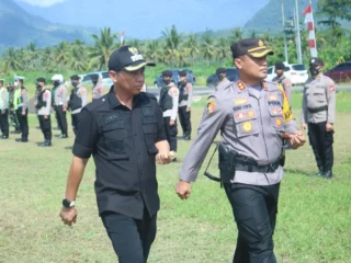 Pengamanan Nataru, Bupati Sachrul Mamonto Pimpin Apel Gelar Pasukan Operasi Lilin Samrat Tahun 2022