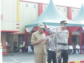 Bupati Asahan Bacakan Amanat Kapolri Dalam Apel Gelar Pasukan Operasi Ketupat 2023