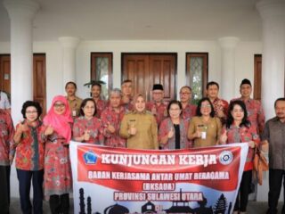 Wali Kota Tatong Bara Terima Kunjungan BKSAUA Sulut