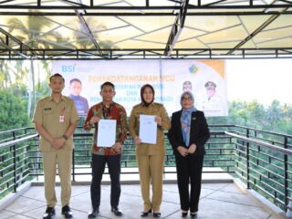 Wali Kota Tatong Bara Tandatangani MoU Bersama Bank Syariah Indonesia