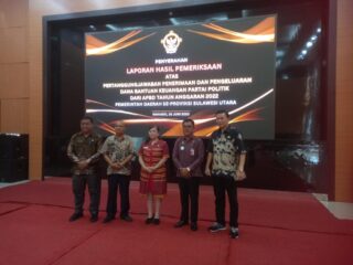 Pemkot Kotamobagu Terima LHP Pertanggungjawaban Penerimaan dan Pengeluaran Dana Bantuan Keuangan Partai Politik