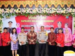 Bupati Bolmong Limi Mokodompit Hadiri Sertijab Kapolres Bolmong