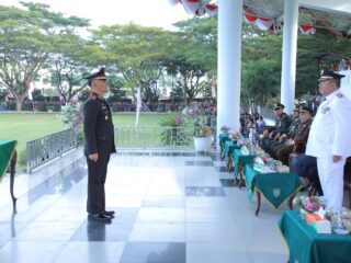 Wakil Bupati Asahan Pimpin Upacara Penurunan Bendera Merah Putih