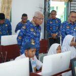 Bupati Asahan Tinjau Pelaksanaan ANBK Tingkat SMP