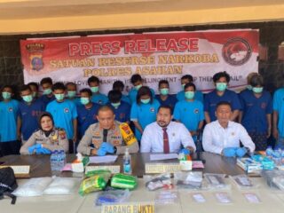 Kapolres Asahan Pimpin Press Release Pengungkapan Kasus Narkoba 4 Kg