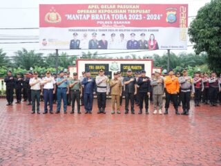 Bupati Asahan Hadir Apel Gelar Operasi Mantap Brata Toba