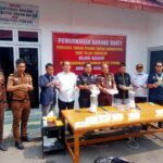 Kejari Asahan Bersama BNNK Asahan Musnahkan Barang Bukti Narkotika