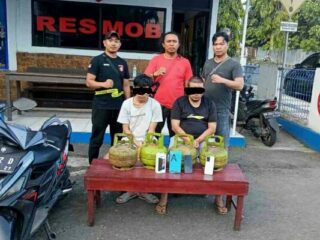 Polisi Amankan Dua Terduga Pelaku Pencurian Tabung Gas dan HP