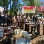 Polres Bolmong Musnahkan 3.925 Liter Miras