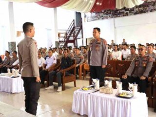 Polres Kotamobagu Gelar Latpraops Mantap Brata Keasiapan Pengamanan Tahapan Pemilu 2024