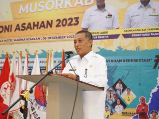 Asisten Pemerintahan dan Kesejahteraan Rakyat Buka Musorkab KONI Asahan