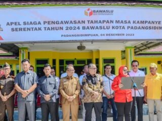 Bawaslu Padangsidimpuan Gelar Apel Siaga Pengawasan Tahapan Kampanye Pemilu 2024