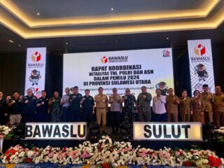 Bawaslu dan Polda Sulut Gelar Rakor Netralitas TNI, POLRI, dan ASN dalam Pemilu 2024