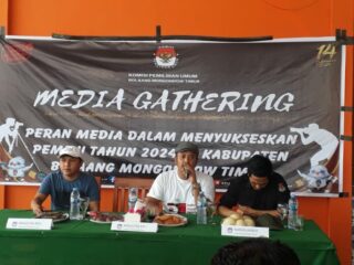 KPU Boltim Gelar Media Gathering bersama Wartawan