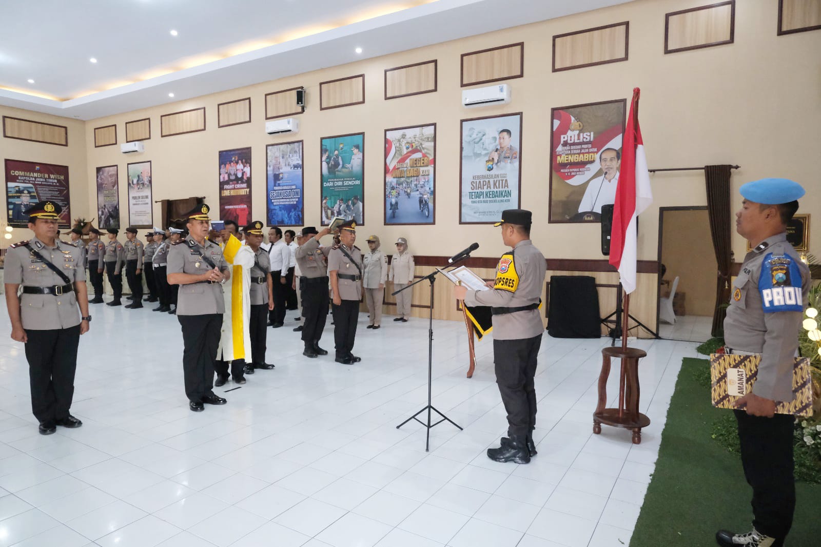 Kapolres Blitar Kota Pimpin Sertijab Wakapolres dan Kapolsek Kepanjenkidul