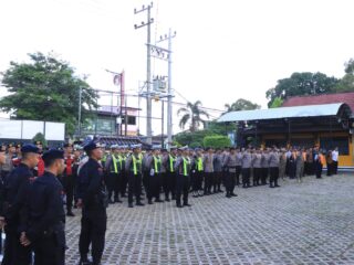 Polres Blitar Kota Amankan Kunjungan Capres Prabowo di Kota Blitar