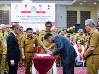 Rolling Pejabat Eselon II Pemprov Sulut, Gubernur Olly Lantik Tiga Pejabat Baru